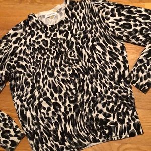 Calvin Klein Cardigan Sweater Animal Print